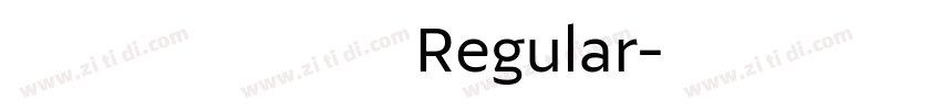 可可秋意渐凉雁传书 Regular字体转换